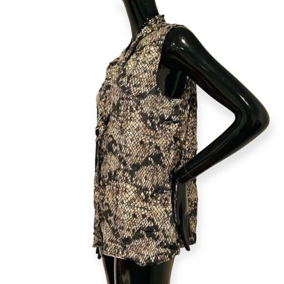 Theory Arilia Snake Lace Sleeveless Top Size Large - Picture 3 of 7